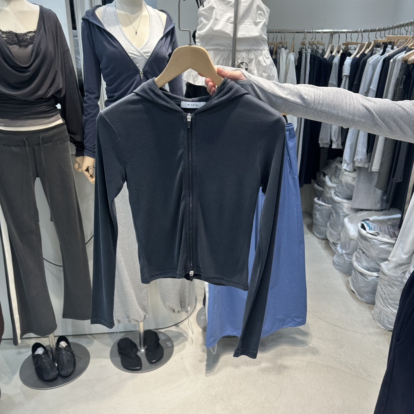 W.FATAL韓國直郵實拍女士新品休閑時尚職業夾克莫代爾羅紋W.FATAL夾克圖色3