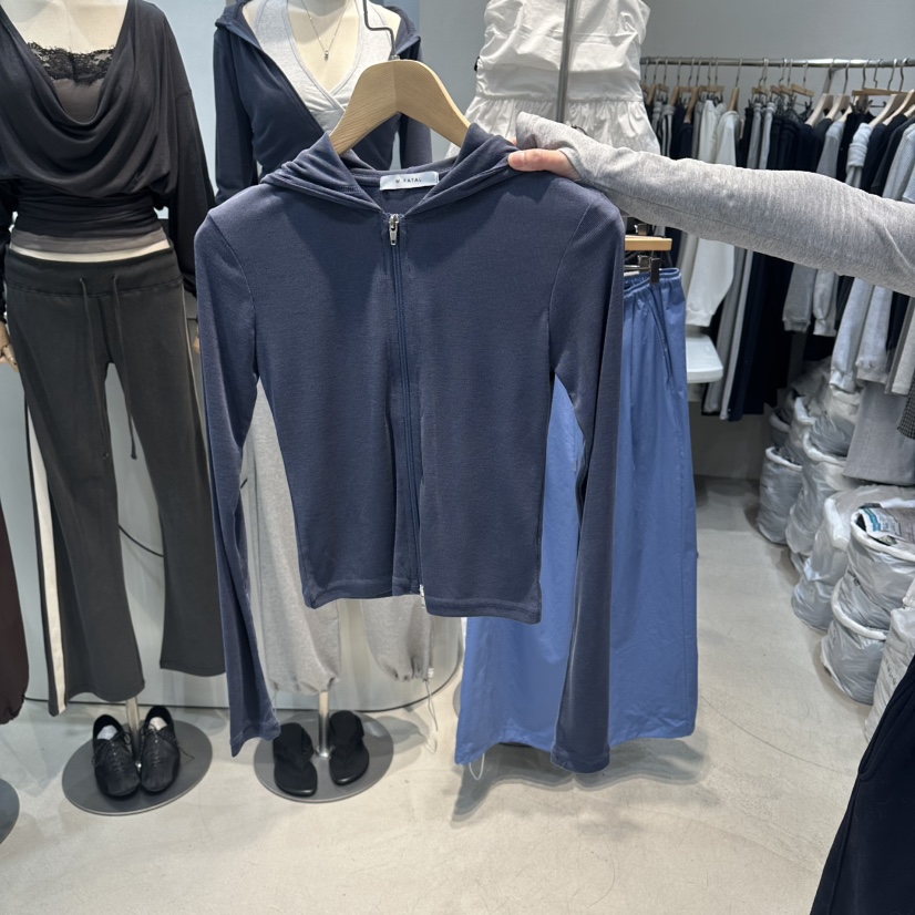 W.FATAL韓國直郵實拍女士新品休閑時尚職業夾克莫代爾羅紋W.FATAL夾克圖色4