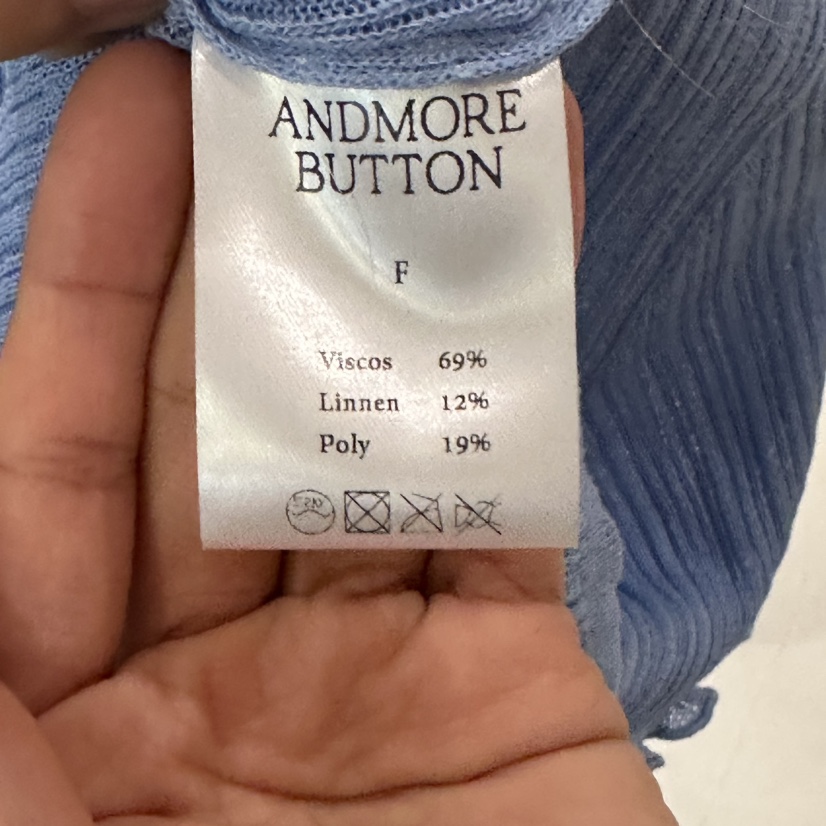 ANDMORE BUTTON韓國東大門代購女士新款時尚針織衫絲帶亞麻ANDMORE BUTTON針織衫