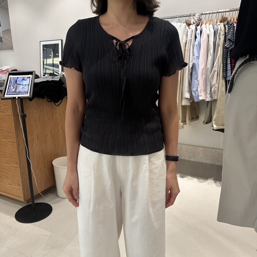 ANDMORE BUTTON韓國東大門代購女士新款時尚針織衫絲帶亞麻ANDMORE BUTTON針織衫圖色3