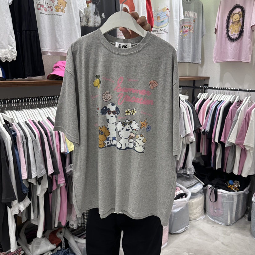 EVE韓國代購女裝新品推薦時尚職業休閑熱賣人氣26春夏T恤EVET恤圖色3