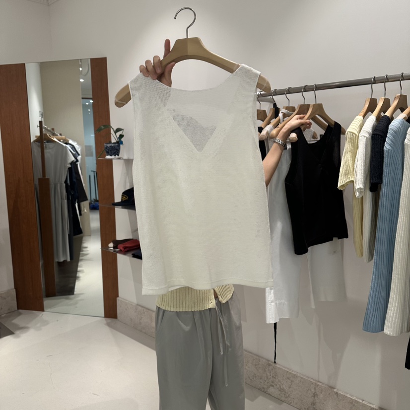 ANDMORE BUTTON韓國東大門代購女裝新品休閑吊帶背心褶皺ANDMORE BUTTON吊帶/背心