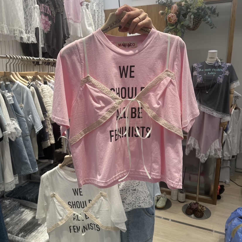 MARI CO韓國直郵女士新品26春夏時尚職業推薦熱賣人氣T恤MARI COT恤圖色1