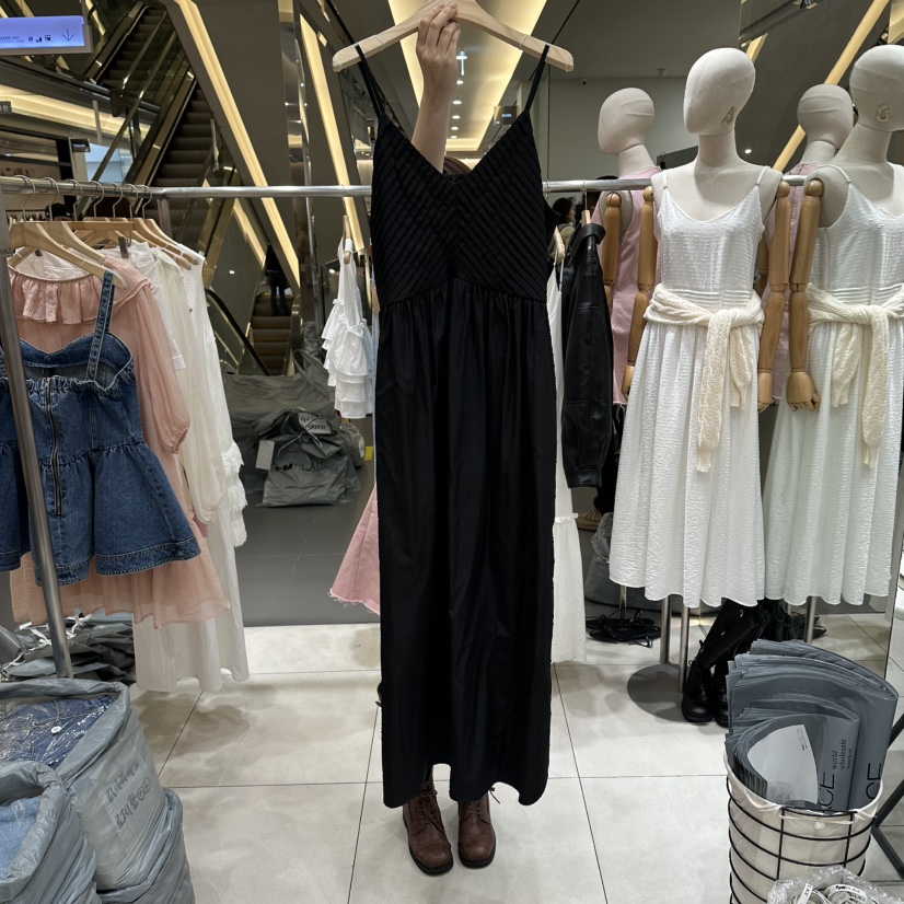 XPARTY韓國東大門直郵女士新款職業休閑時尚推薦連衣裙褶裥XPARTY連衣裙圖色3