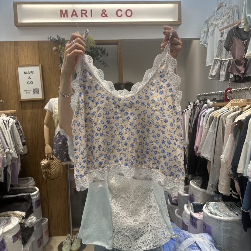 MARI CO韓國直郵實拍女裝新品人氣推薦吊帶背心不含內搭MARI CO吊帶/背心