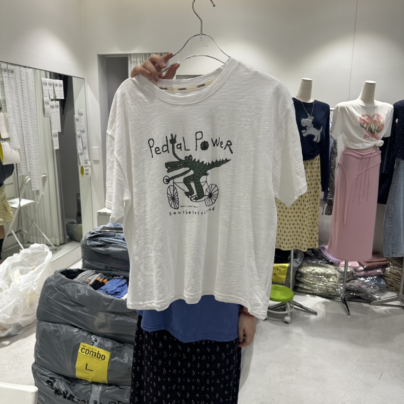 COMBO韓國東大門直郵女士新品人氣職業26春夏熱賣推薦T恤COM_BOT恤圖色1