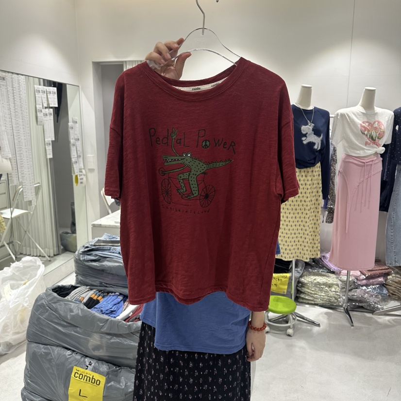 COMBO韓國東大門直郵女士新品人氣職業26春夏熱賣推薦T恤COM_BOT恤圖色2