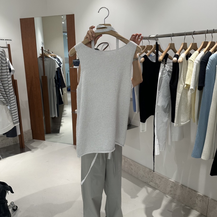 ANDMORE BUTTON韓國直郵實拍女士新款時尚吊帶背心含脖帶ANDMORE BUTTON吊帶/背心