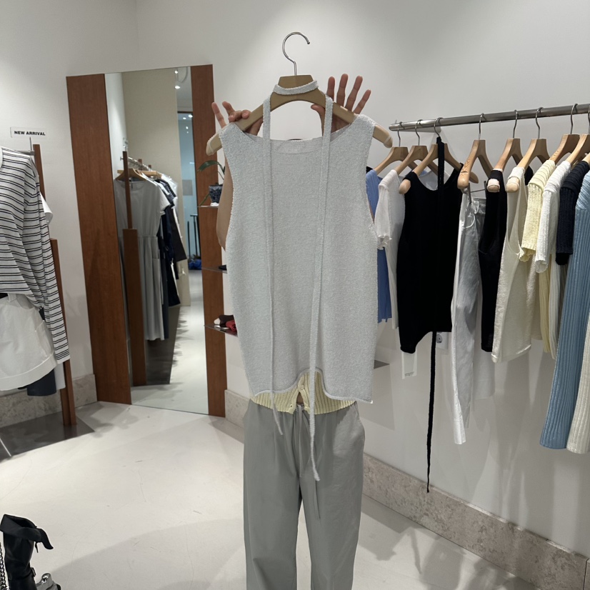 ANDMORE BUTTON韓國直郵實拍女士新款時尚吊帶背心含脖帶ANDMORE BUTTON吊帶/背心圖色1