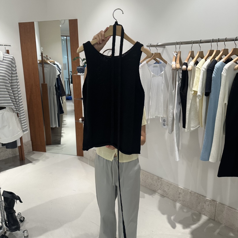 ANDMORE BUTTON韓國直郵實拍女士新款時尚吊帶背心含脖帶ANDMORE BUTTON吊帶/背心圖色2