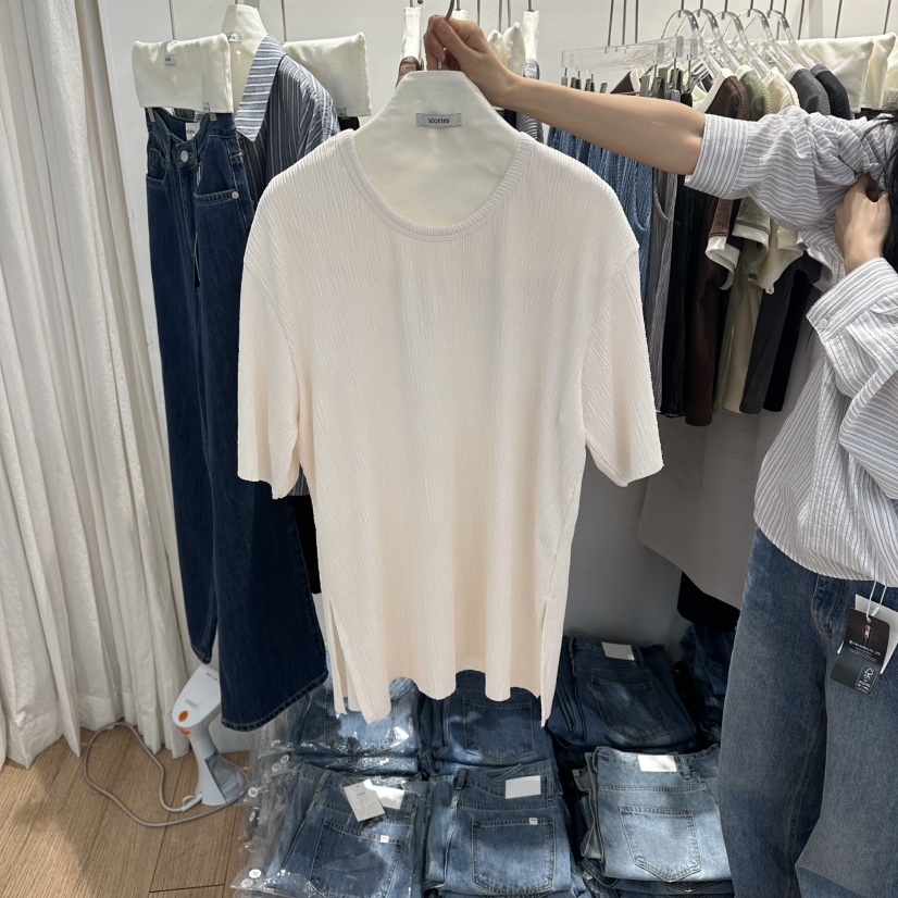 STORIES韓國東大門代購女裝新品熱賣休閑職業人氣時尚T恤STORIEST恤圖色1