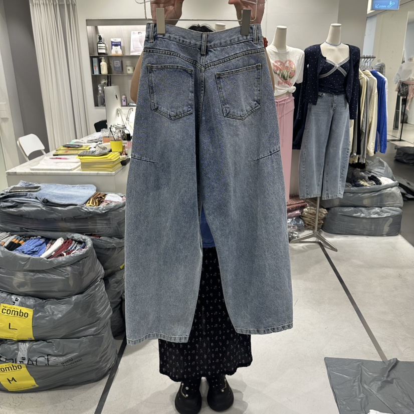 COMBO韓國直郵女裝新品推薦時尚26春夏人氣休閑熱賣牛仔褲COM_BO牛仔褲