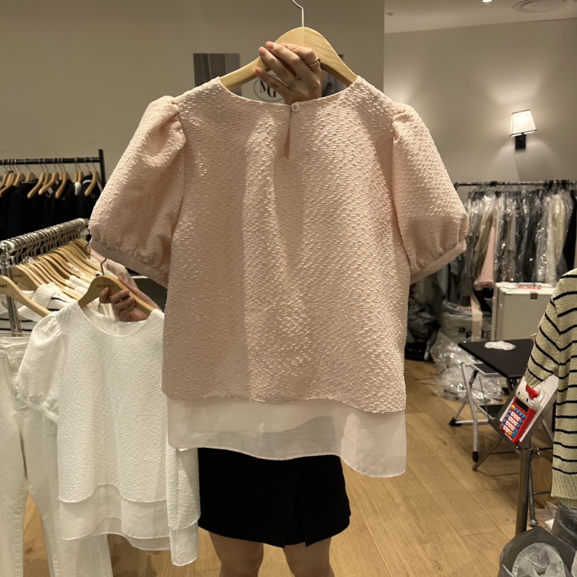 M.G.N韓國直郵實拍女士新品休閑熱賣人氣推薦襯衫蕾絲衫MAGNET襯衫/蕾絲衫