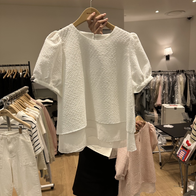 M.G.N韓國直郵實拍女士新品休閑熱賣人氣推薦襯衫蕾絲衫MAGNET襯衫/蕾絲衫圖色1