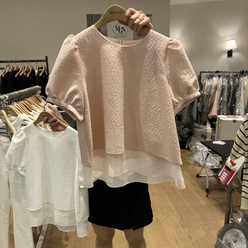 M.G.N韓國直郵實拍女士新品休閑熱賣人氣推薦襯衫蕾絲衫MAGNET襯衫/蕾絲衫圖色2