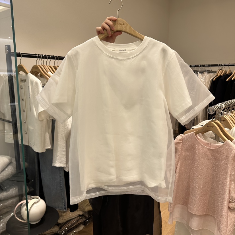 M.G.N韓國東大門直郵女裝新品推薦人氣職業時尚襯衫蕾絲衫MAGNET襯衫/蕾絲衫圖色1