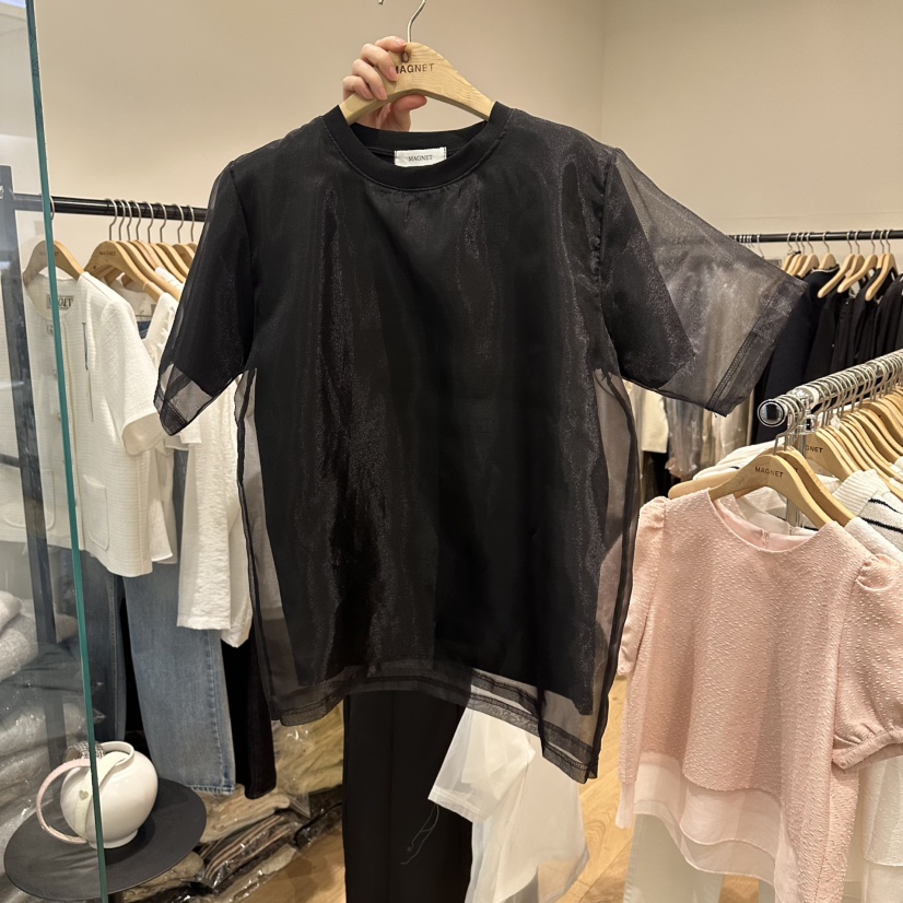 M.G.N韓國東大門直郵女裝新品推薦人氣職業時尚襯衫蕾絲衫MAGNET襯衫/蕾絲衫圖色2