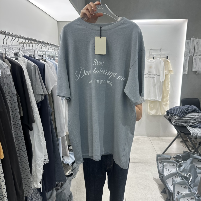 ANDE韓國直郵女裝新品推薦時尚26春夏熱賣職業人氣休閑T恤AndeT恤圖色3