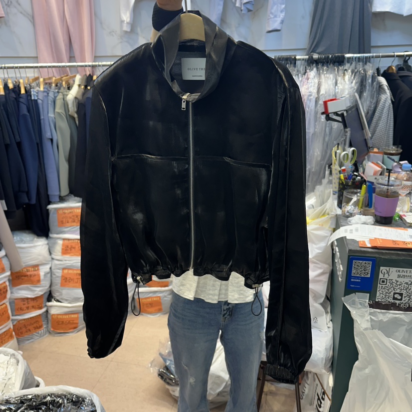 OLIVE TrEE韓國東大門代購女士新品休閑職業推薦夾克歐根紗OLIVE TrEE夾克圖色3