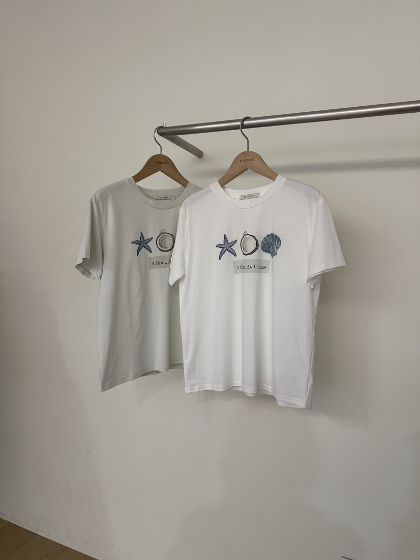 BLENDING-p韓國東大門直郵女士新品休閑時尚人氣26春夏T恤BLENDING-pT恤