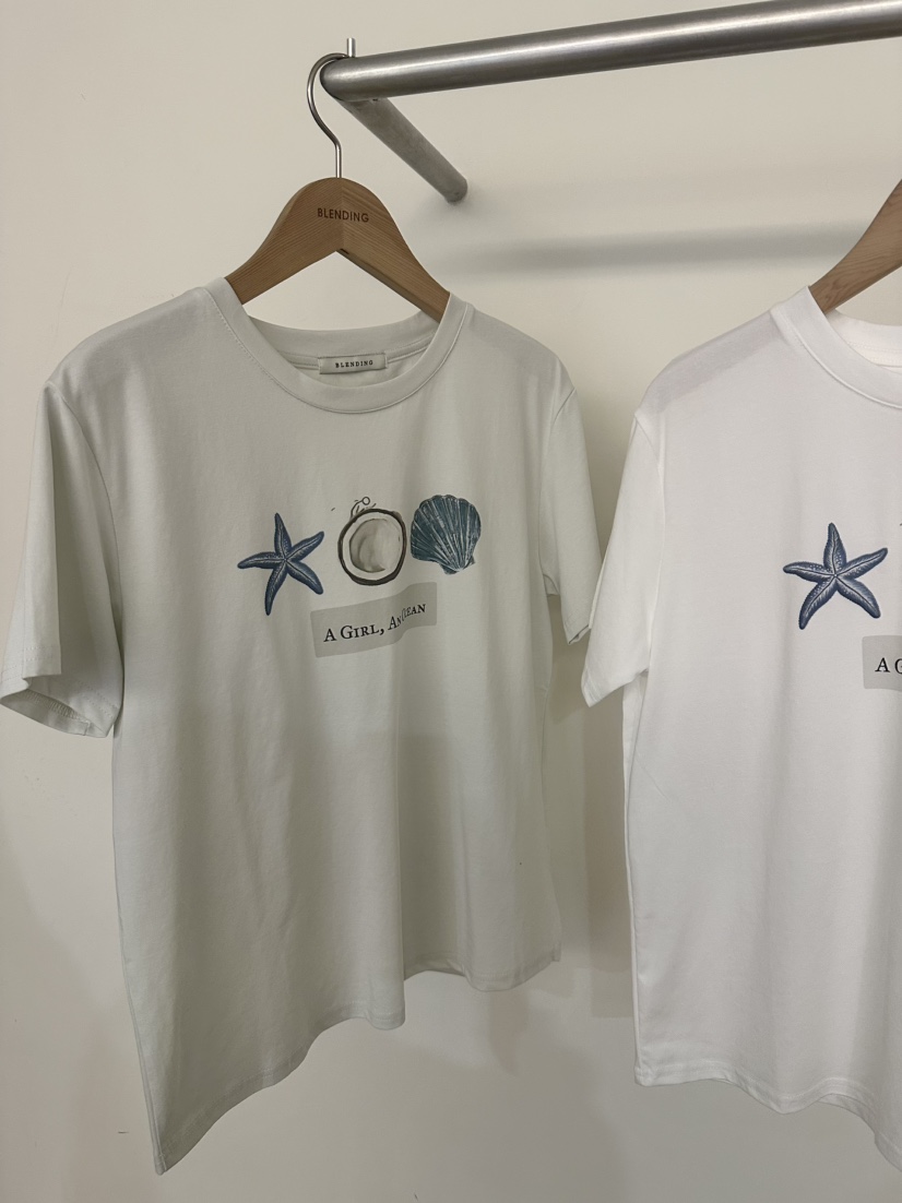 BLENDING-p韓國東大門直郵女士新品休閑時尚人氣26春夏T恤BLENDING-pT恤