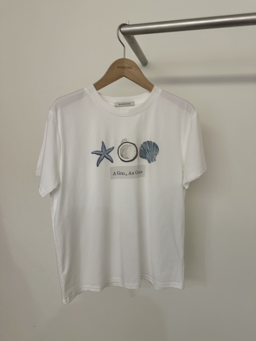 BLENDING-p韓國東大門直郵女士新品休閑時尚人氣26春夏T恤BLENDING-pT恤