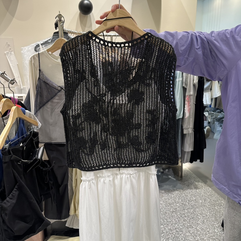 SOF韓國代購女士新品熱賣人氣推薦26春夏職業休閑馬甲刺繡SOF馬甲