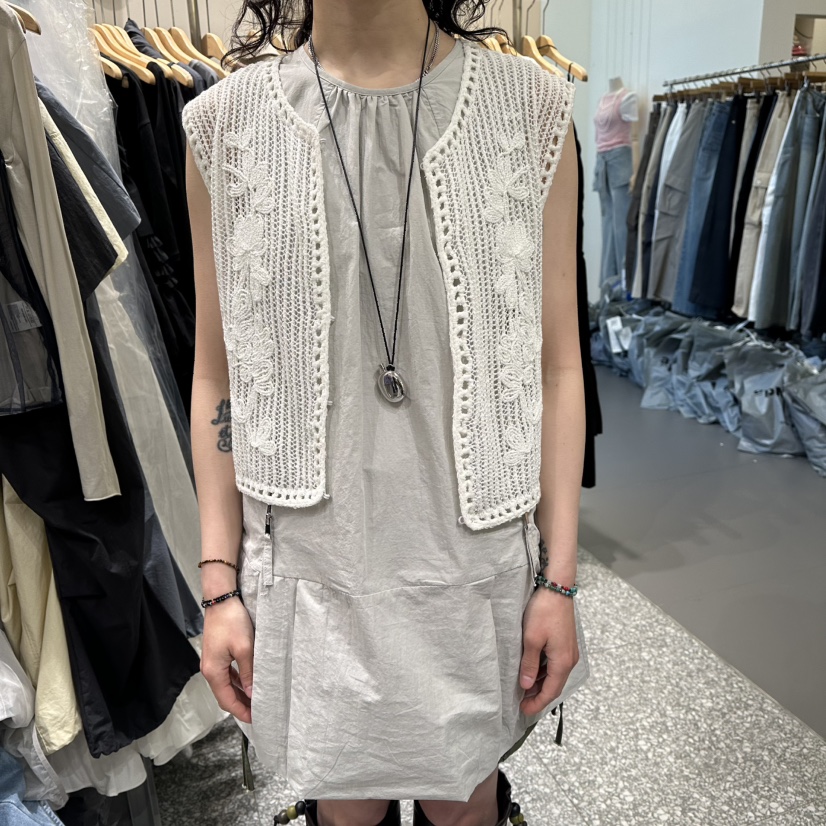 SOF韓國代購女士新品熱賣人氣推薦26春夏職業休閑馬甲刺繡SOF馬甲圖色1