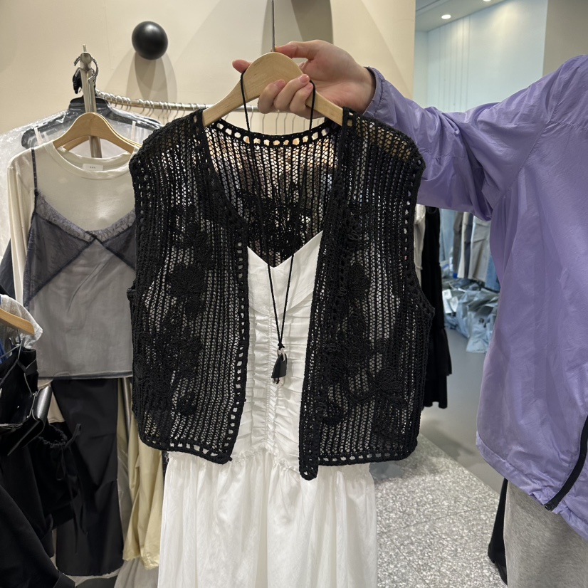 SOF韓國代購女士新品熱賣人氣推薦26春夏職業休閑馬甲刺繡SOF馬甲圖色2