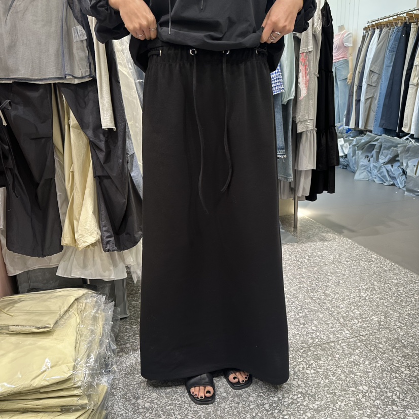 SOF韓國東大門直郵女士新品推薦26春夏熱賣職業休閑人氣長裙SOF長裙圖色2黑色