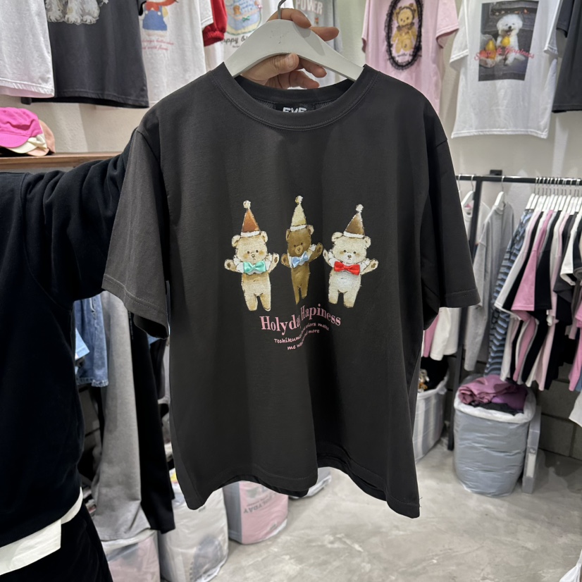 EVE韓國東大門代購女裝新款時尚人氣休閑26春夏職業熱賣T恤EVET恤圖色4