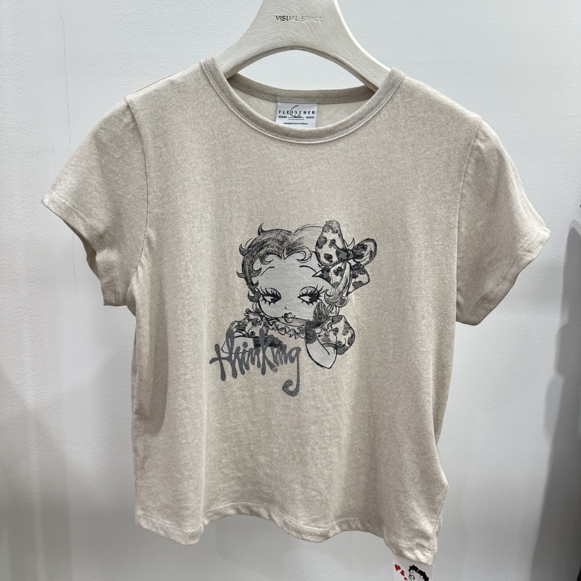 VISUAL SPACE/PAGE92/FLEISCHER韓國直郵女士新品推薦T恤豹紋絲帶VISUAL SPACE/PAGE92/FLEISCHERT恤圖色2