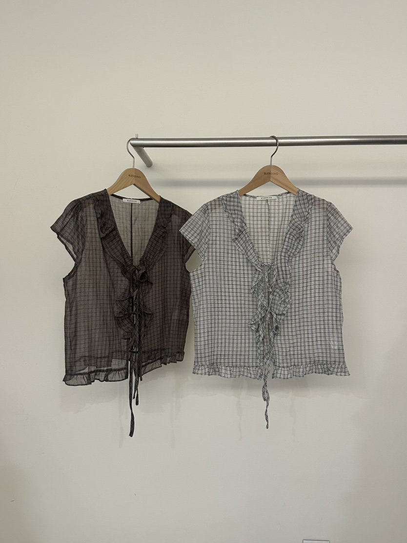 BLENDING-p韓國東大門直郵女士新品推薦26春夏襯衫蕾絲衫BLENDING-p襯衫/蕾絲衫