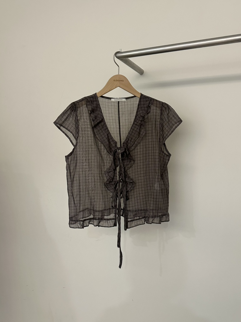 BLENDING-p韓國東大門直郵女士新品推薦26春夏襯衫蕾絲衫BLENDING-p襯衫/蕾絲衫圖色2