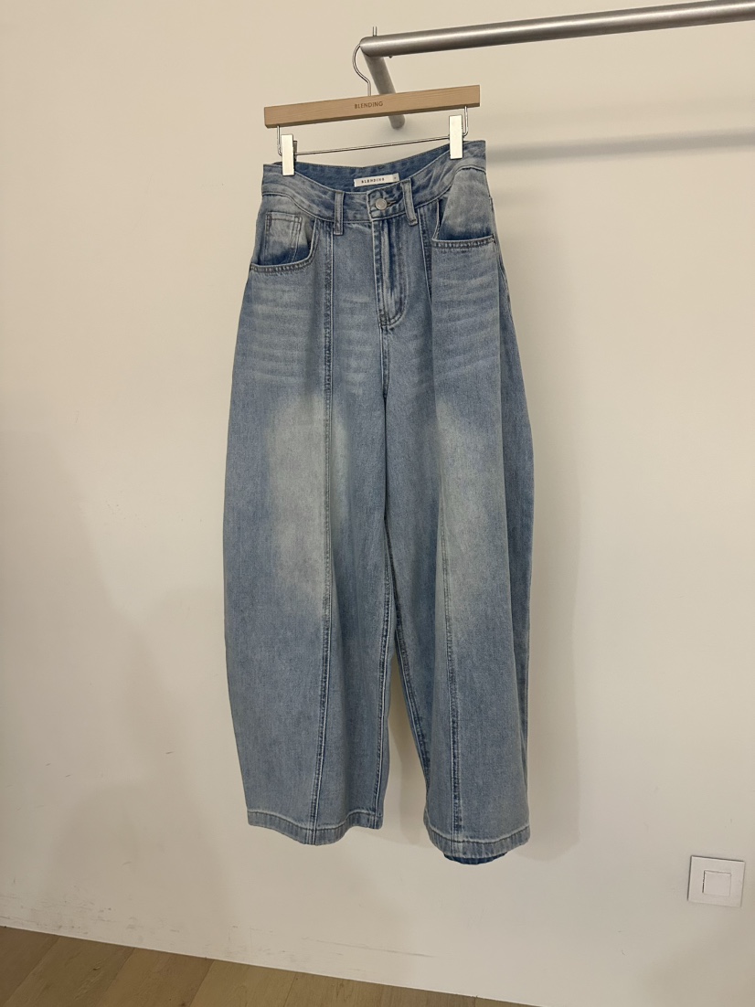 BLENDING-p韓國東大門直郵女裝新款職業推薦人氣牛仔褲鏤空BLENDING-p牛仔褲圖色1