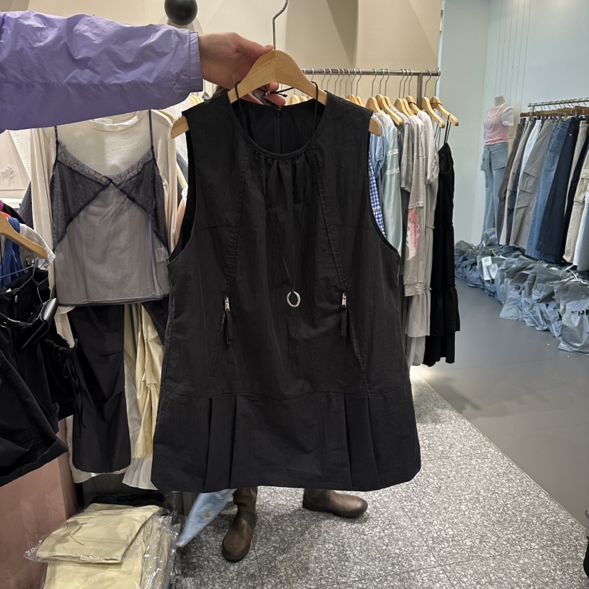 SOF韓國直郵女裝新款人氣休閑職業時尚推薦連衣裙口袋拉鏈SOF連衣裙圖色3