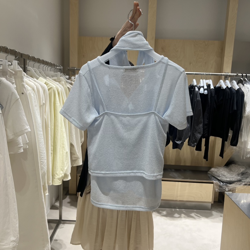 DEUO韓國代購女裝新款職業人氣時尚26春夏套裝含飄帶亞麻布DEUO套裝