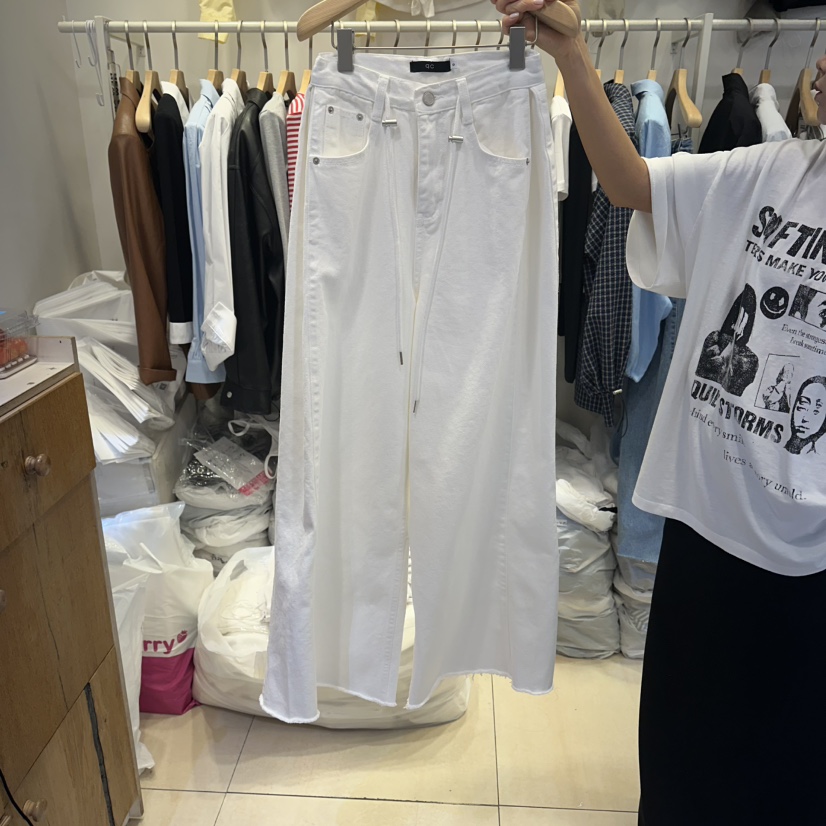 Q C韓國東大門直郵女士新品人氣時尚熱賣休閑休閑褲抽繩Republlc of qc休閑褲圖色1