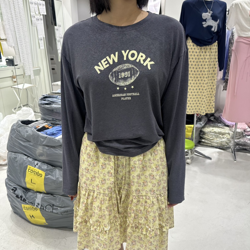 COMBO韓國東大門代購女士新品人氣職業26春夏時尚長袖T恤COM_BO長袖T恤圖色2