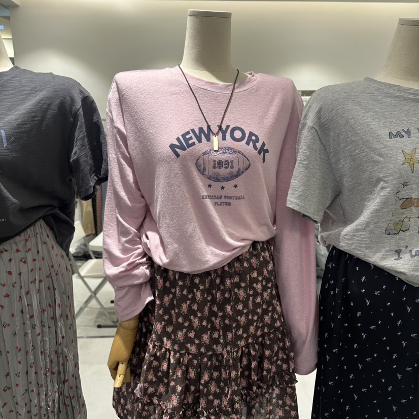 COMBO韓國東大門代購女士新品人氣職業26春夏時尚長袖T恤COM_BO長袖T恤圖色3