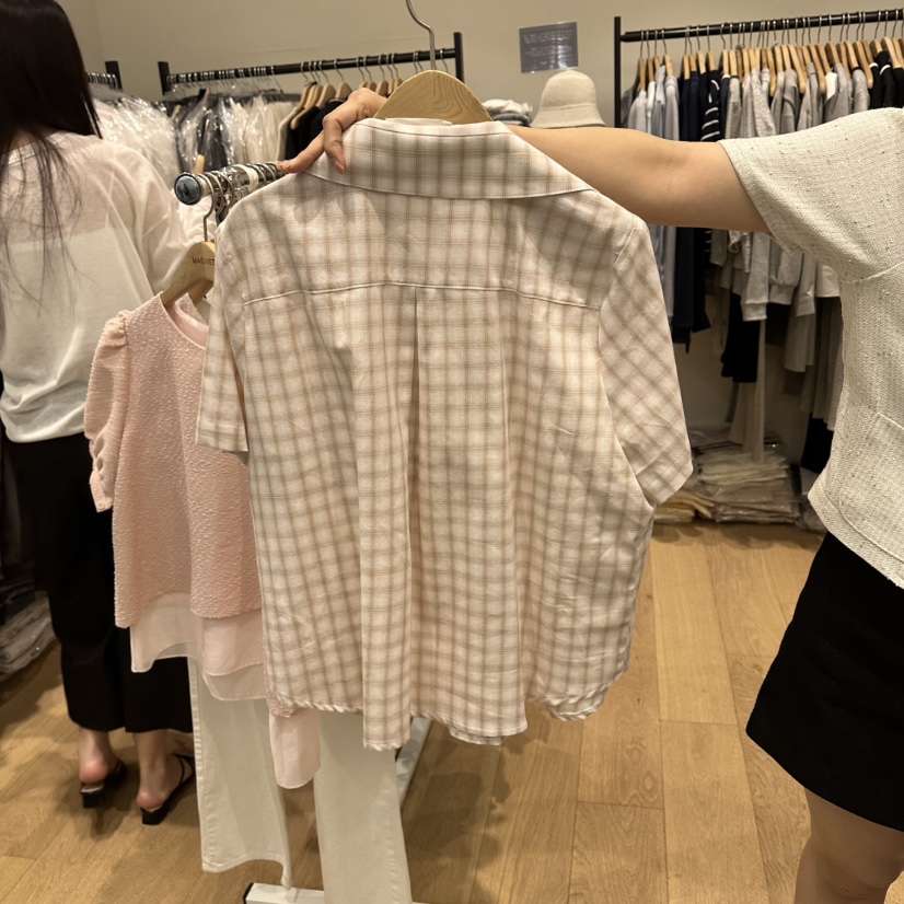 M.G.N韓國東大門直郵女裝新款推薦人氣26春夏襯衫蕾絲衫格子MAGNET襯衫/蕾絲衫