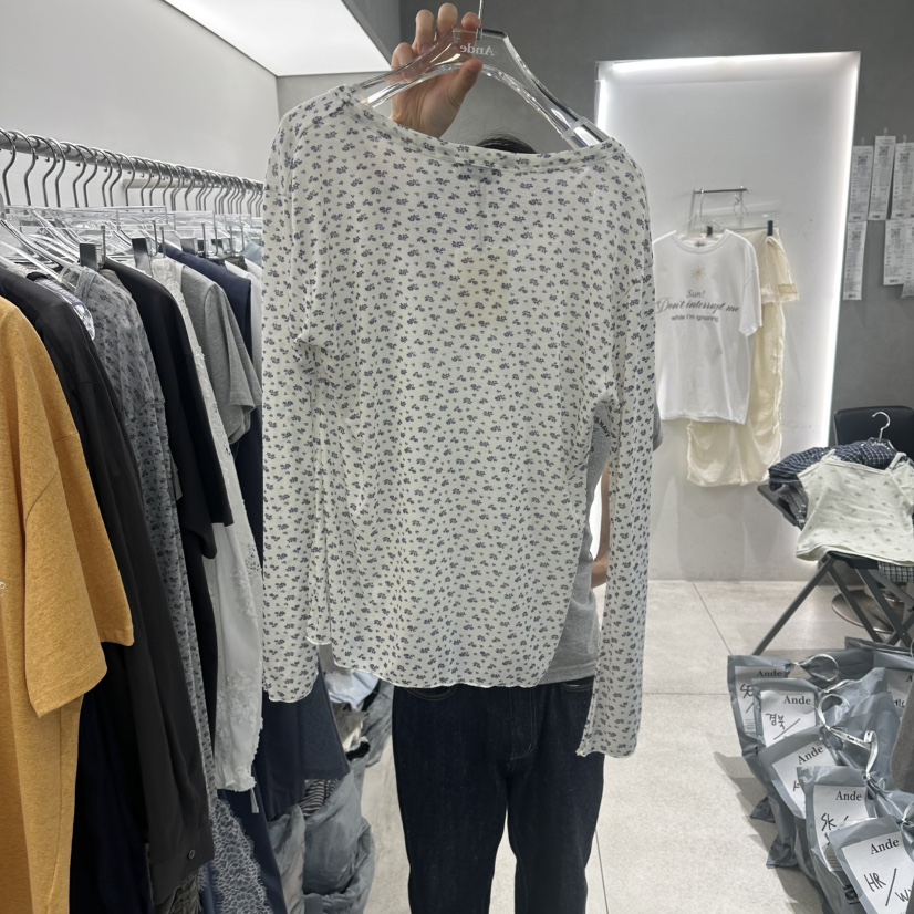 ANDE韓國代購女士新款時尚休閑熱賣推薦職業26春夏長袖T恤Ande長袖T恤