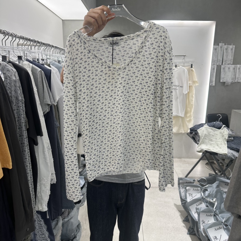 ANDE韓國代購女士新款時尚休閑熱賣推薦職業26春夏長袖T恤Ande長袖T恤圖色3