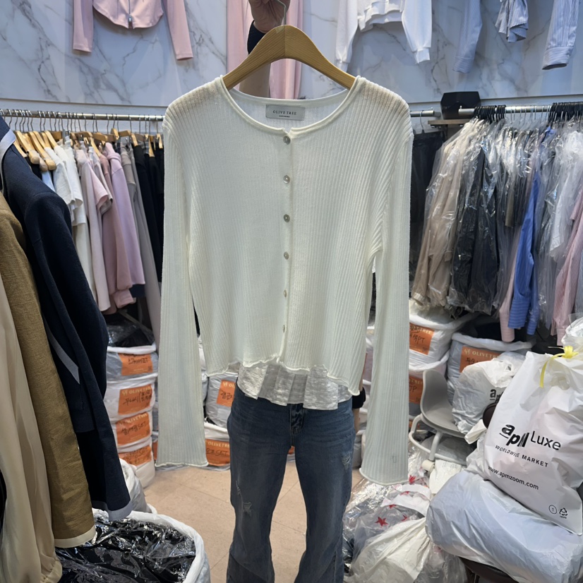 OLIVE TrEE韓國直郵實拍女裝新款熱賣26春夏推薦針織衫開衫OLIVE TrEE針織衫圖色1