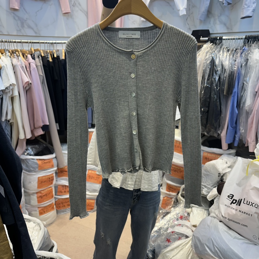 OLIVE TrEE韓國直郵實拍女裝新款熱賣26春夏推薦針織衫開衫OLIVE TrEE針織衫圖色2
