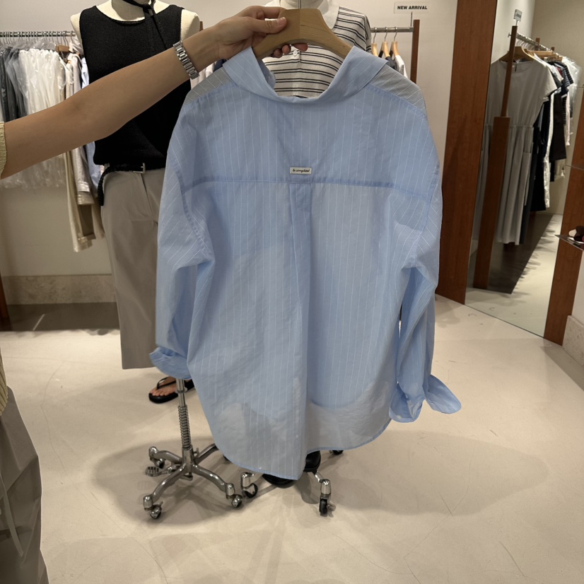 ANDMORE BUTTON韓國東大門代購女裝新品職業襯衫蕾絲衫寬松ANDMORE BUTTON襯衫/蕾絲衫