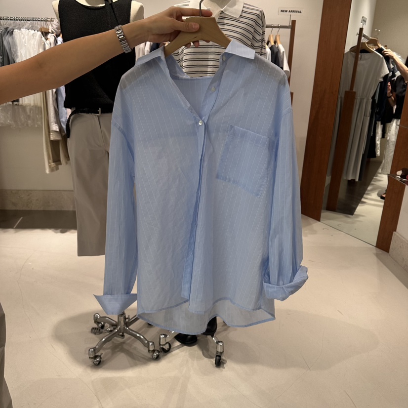 ANDMORE BUTTON韓國東大門代購女裝新品職業襯衫蕾絲衫寬松ANDMORE BUTTON襯衫/蕾絲衫圖色2