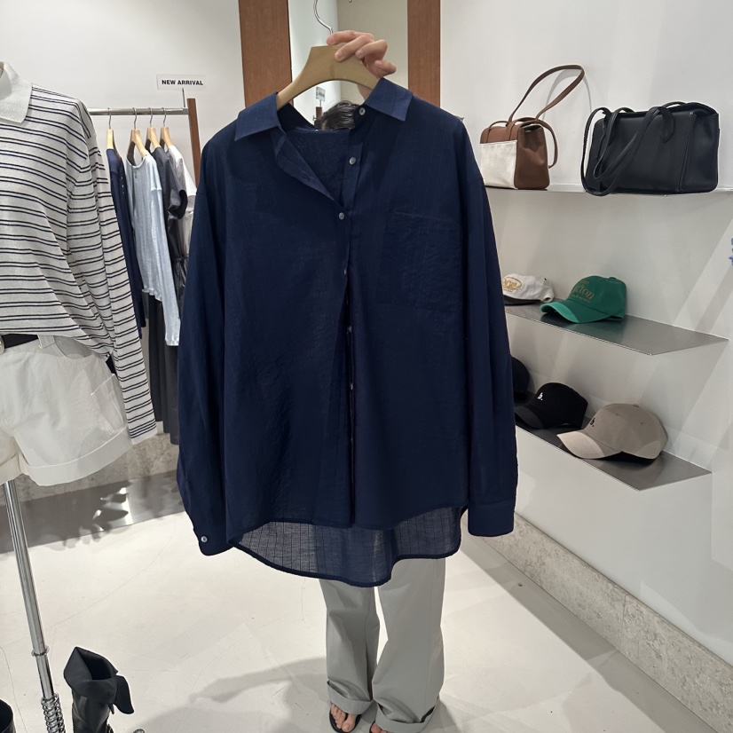 ANDMORE BUTTON韓國東大門代購女裝新品職業襯衫蕾絲衫寬松ANDMORE BUTTON襯衫/蕾絲衫圖色3