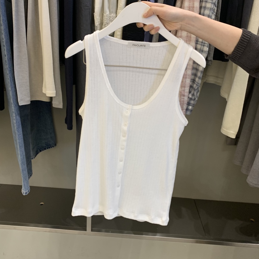 FAVE/FAVOURITE韓國東大門直郵女裝新款人氣吊帶背心紐扣FAVE/FAVOURITE吊帶/背心圖色2