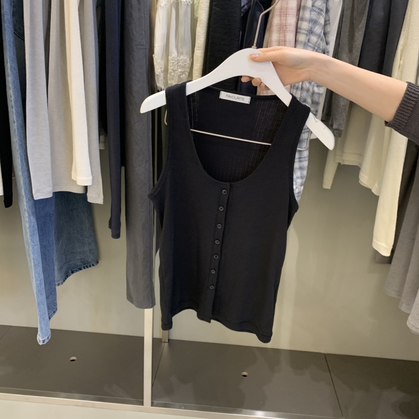 FAVE/FAVOURITE韓國東大門直郵女裝新款人氣吊帶背心紐扣FAVE/FAVOURITE吊帶/背心圖色3